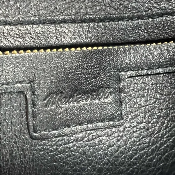 545 Madewell Black Leather Structured Tote Bag - Picture 9 of 10